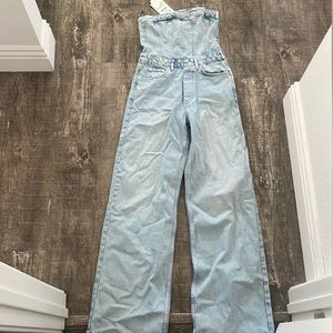 Zara corset denim jumpsuit